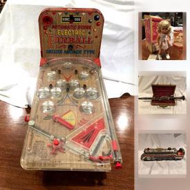 MaxSold Auction: This online auction features vintage toys, model cars, action figures, LEGO sets, VR golf game, board games, saxophone, tennis rackets, DVD player, DVDs, video games and much more!