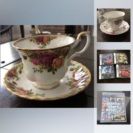 MaxSold Auction: This online auction features Star Frit Spiralizet, Wii Games, Mikasa Caviar Place Setting, Bone China Tea Cup, Glass Desk, books and much more!