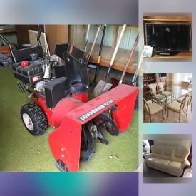 MaxSold Auction: This online auction features a dehumidifier, air purifier, tools, sewing machine, jewelry, TV, books, lamps, carpet cleaner, china, outdoor furniture, snowblower, vacuum, and much more!