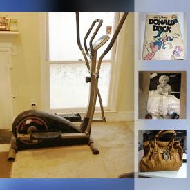 MaxSold Auction: This online auction features Clothing, shoes, small appliances, Olympic collectibles, Elliptical machine, electronics and much more!