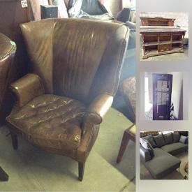 MaxSold Auction: This online auction features furniture such as a sectional couch, chairs, night tables, faux Victorian upholstered sofa, bar, leather love seat, tufted foot stool and more, fan, treadmill and other exercise equipment, computer monitors, tools, tiles, construction items such as bath tubs, fixtures, and more, cushion from Restoration Hardware and others and much more!