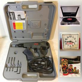 MaxSold Auction: This online auction features Art, Vintage Video Games, Wii, Nintendo, Hobby Supplies, Cinnabar Vase, 1950's Gloves, Russian Nesting Dolls, Hand Tools, Dymo Labeler, Model Cars, Ocarina, Brookstone Radio, Wizard Of Oz Collectibles, Coke Wall Clock and much more!