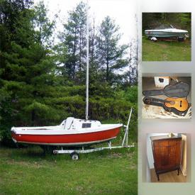 MaxSold Auction: This online auction features boats, books, lamps, DVDs, wall art, camera, mirrors, costume jewelry, planters, speakers, guitars, and much more!