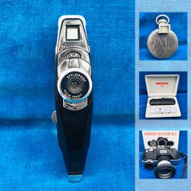 MaxSold Auction: This online auction features vintage subminiature spy cameras, vintage fountain pens, antique bookends, vintage Wade Red Rose figurines, art glass, and much more!