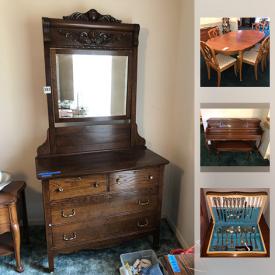 MaxSold Auction: This online auction features a piano, sewing machine, household furniture, some vintage, artwork and decor, outdoor furniture, collectibles, office furniture, clothing, and much more!