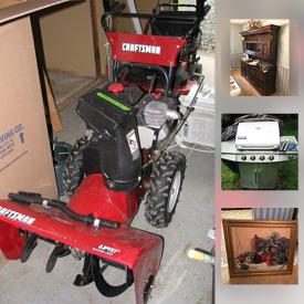 MaxSold Auction: This online auction features decorative plates, glassware, vacuums, toys, figurines, power tools, ladder, air conditioners, garden tools, snowblower, grill, outdoor furniture, planters and much more!