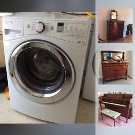 MaxSold Auction: This online auction features Sterling flatware, Whirlpool washer and dryer, cast iron cookware, luggage, dehumidifier, signed artwork, Cuisinart bread maker, food processor, windup turntable, air compressor, and much more!