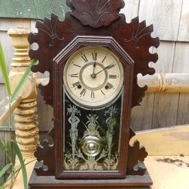 MaxSold Auction: This auction features Ansonia Wallnut Case Gingerbread Clock, Original Artwork, Pottery, Antique Cream Can, Early Oak Barrel With Top, Schuco Micro Racer, Wooden Crates, Hand Painted Duck Decoys, Old Hand Saws, Antique Steamer Trunk, Oil Lamps, Vintage Easy Bake Oven, Singer Sewing Machine and more!