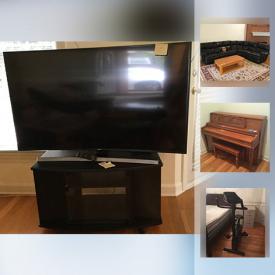 MaxSold Auction: This online auction features a Weslo treadmill, Schwinn excercise bike, Kenmore washer and dryer, Baldwin piano, Sharper Image massage chair, Samsung 54in TV, BBQ grill, and much more!