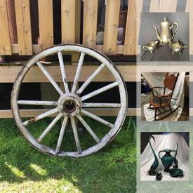 MaxSold Auction: This online auction features Antique Wagon Wheel, Lawn Sweeper, Silver Plated Tea Set, Blue Mountain Pottery, Antique Yokes, Limoges Collectibles, Bavarian Fine China, Sanyo Mini Bar Fridge, Antique Rocking Chair, and much more!