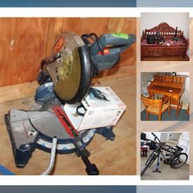 MaxSold Auction: This online auction features collectibles such as silver plate items, ginger jars, furniture such as McIntosh mahogany dining table, Asian style cabinets, antique arm chair, and Thomasville sofa table, art such as botanical prints, framed prints, and original watercolour painting, Pampered Chef cookware, stemware, bake ware, sporting equipment, gardening supplies, sump pumps, Christmas decor, camping gear, area rugs, Pottery Barn decor, table lamps, Tatra Deluxe acoustic guitar, linens, CDs, LEGO, jewelry making supplies, SCUBA and snorkeling gear, HP Photosmart printer, Ryobi power tools, Diamondback mountain bike, and much more!