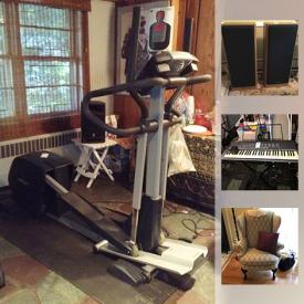 MaxSold Auction: This online auction features lamps, wall art, exercise machines, costume jewelry, glassware, candle holders, speakers, TV, keyboard, refrigerators, and much more!