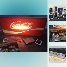 MaxSold Auction: This online auction features a VINTAGE COCA COLA SIGN. COLLECTIBLE: 45's/LP's; Sports memorabilia - Bobbleheads, Baseball/Hockey, Hats/Shirts; TOYS - Action figures, Transformers, Legos, Barbie, Cars, Star Wars, Batman; Board games. Gaming and much more!