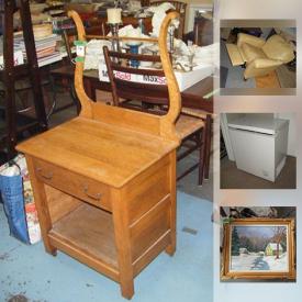 MaxSold Auction: This online auction features a freezer, glassware, wall art, camera, chandelier, mirrors, jewelry, exercise equipment, and much more!