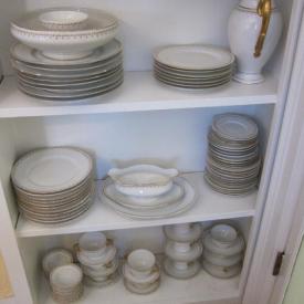 MaxSold Auction: Features Birks sterling silver, Limoges china, Cherry dining table, HP printer, Bissell carpet cleaner, art, mirror, console table,  dresser, couch and so much more!