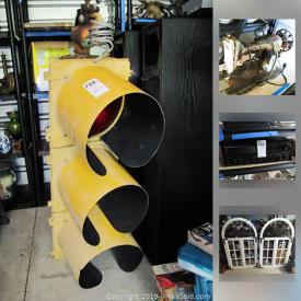 MaxSold Auction: This online auction features wall art, sewing machine, clocks, china, figurines, records, speakers, vases, DVDs, books, costume jewelry, baseball cards, and much more!