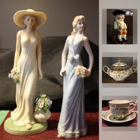 MaxSold Auction: This online auction features collectibles such as Royal Doulton figures, Wedgwood, Limoges, trading cards, and Royal Albert, art such as original acrylic paintings, framed prints, jewelry such as sterling silver, ladies 10k gold band, and costume jewelry, ceramic pottery, vases, sewing equipment, luggage, small kitchen appliances, books, comics, and much more!