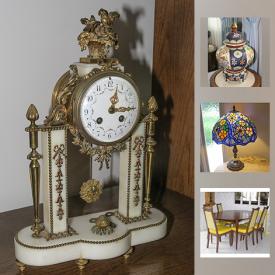 MaxSold Auction: This online auction features wall art, lamps, holiday decor, ceramics, books, shelving, jewelry, clocks, vases, flatware, floral decor, and much more!