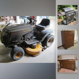 MaxSold Auction: This online auction features lamps, VHS player, records, linens, costume jewelry, puzzles, books, typewriter, glassware, decorative plates, figures, mirrors, ladders, power tools, and much more!