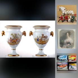 MaxSold Auction: This online auction features Original oil on canvas by listed artist Anna Mabel May Sourisseau, architectural pencil drawings by Canadian Artist Willem Hart, 1987 Royal Crown Derby 1128 plate, 1970s Vogue World of Ginny dolls, Princess Diana collectibles, and much more!