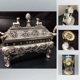 MaxSold Auction: This auction features Moorcroft Table Lamp, Asian White Jade Carved Peacock Dragon Medallion, Pocket Watch Pendant Necklace, Topps 1989 Unopened Baseball Card Packs, Cameo Brooch, Cinnibar Carved Pendant, 925 Tanzanite Ring, Asian Tibetan Silver Foo Dog Bullion, Boston Redsox 2018 World Series Championship Ring, Snuff Bottle, Disney Watches, Sterling Silver E & Co. Brush Set, O-Pee-Chee Edmonton Oilers Wayne Gretzky Marquee Rookie Hockey Card and much more.