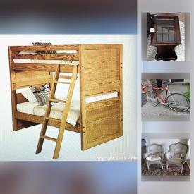 MaxSold Auction: This online auction features PRINTS such as French River PEI, Ingle Claussen , Canadian Engraving, FURNITURE such as wicker chest of drawers and chairs, bunk beds, bookcase, brass bed, TOOLS such as Drill and attachments, miter box, leather jackets and much more!