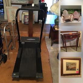 MaxSold Auction: This online auction features wall art, TVs, toy cars, shelving, china, clocks, costume jewelry, luggage, holiday decor, lamps, power tools, exercise equipment, bicycle, outdoor furniture, and much more!