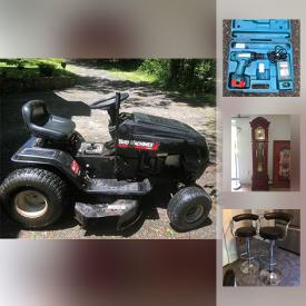 MaxSold Auction: This online auction features a Yard Machines riding mower, Yona Clown Figures, Vintage Aluminum Serving Pieces, 1980s Peddle Car, and much more!