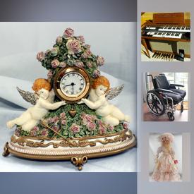 MaxSold Auction: This online auction features Large Porcelain Doll, Musical Wind Up Doll, INVACARE Wheel Chair, LUMEX 2-Wheeled Walker, Small Mantle Clock, Display Cabinet, Snow Babies, and much more!