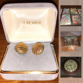 MaxSold Auction: This online auction features White Gold and Diamond Cross Necklace, US Mint Coins, Vintage Marvel Comic Books, Goldcastle Floral China, 14Kt Gold Earrings, and much more!