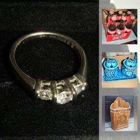 MaxSold Auction: This online auction features Coins/currency, Collectibles - Royal Doulton figure; Schlitz bar collection including a light-up sign; Coca Cola; lighters; Cast iron/metal/copper; LP's. Jewelry - Rings, pin. ELECTRONICS. ART: Limited edition boxed set of Canada in winter by Gina Rae Horvath; Soapstone figures - Walrus, loons and Inuksuk; vintage bird prints. GLASS/CRYSTAL: Pink depression; Murano; glass figures; Pinwheel. CHINA/CERAMICS: Blue dish set with serving pieces; china florals; tea cup sets. ANTIQUE: Fur coat; 1896 tax bill; Ms Canada lithograph. VINTAGE: 78 records; puzzles; Adirondack framess; tools; Mastercraft skis; oil can; cameras. FURNITURE: Vintage painted pieces and much more!