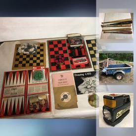 MaxSold Auction: This online auction features VINTAGE: Baseball bats; tools. Sporting goods: 5 Golf irons, bicycle - racks, seats, tires and wheels. YARD AND GARDEN: Tools, PLASTIC FENCE ROLLS, TRAILER. TOOLS: Ladders, extension cord. Electronics and much more!