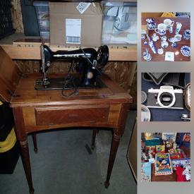 MaxSold Auction: This online auction features Murano Glass Bird, Singer Sewing Machine Model 66, 1984 Olympic Collectables, Star Wars Funko Pop C3PO Mug, Coleman and Dietz Lanterns, Mid Century Wegner Style woven chair, McCalls 1956 magazine, Minnie Mouse black & white figurine, Trunk, and much more!