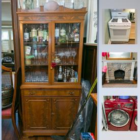 MaxSold Auction: This online auction features a stone fireplace, vases, dishwasher, linens, doors, windows, mirrors, washer and dryer, water heater, alarm system, books, jewllery, board games, aquarium, outdoor furniture and much more.