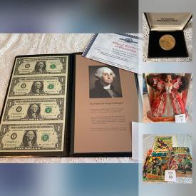 MaxSold Auction: This online auction features collectibles such as trading cards, special edition Barbie, coin collections, signed photos, and comic books, art such as framed prints, folk art decor, vintage books, children’s books, vintage toys, sports memorabilia, office supplies, and much more!