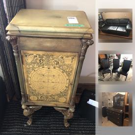 MaxSold Auction: This online auction features Parsons Chairs, Worx Leaf Blower, Wet/Dry Shop Vac, Earth Machine Composter, Aluminum Extension Ladder, Leather Couch, Vintage Wood Cabinet, Eaton Imperial Microwave, Coca Cola Crate, Antique Dresser With Mirror, Beanie Babies, and much more!