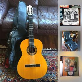 MaxSold Auction: This online auction features books, albums, crystal, guitar, wall art, office supplies, vacuum, treadmill, decorative plates, masks, cameras, lawn mower, garden supplies, glassware, and much more!