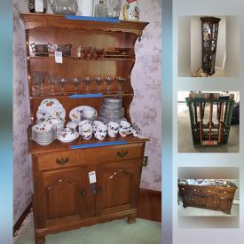 MaxSold Auction: This online auction features Drexel Serving Table, Ethan Allen Sofa, Wedgwood Queens Ware China, Evesham dishes, Wood Hutch, Haviland China, Sterling Serving Pieces, Glider, Waterford Glass Ice Bucket, Sharp Carousel Microwave Oven and much more!