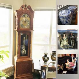 MaxSold Auction: This online auction features Chinese vases, wall art, grandfather clock, limited edition Barbie dolls, jewelry, pottery, plants, snow babies, and much more!