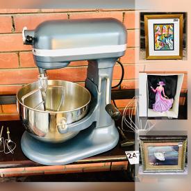 MaxSold Auction: This online auction features Kitchenaid Professional Mixer, Le Crueset pot, Royal Doulton Pretty Ladies , Waterford Crystal, Benjamin Chee Chee Print, Marionette Horse, Kitchenaid Pasta Press, Kitchenaid Ravioli Maker, Jan MacLeod Original Artwork, Royal Worcester Evesham Plates, and much more!