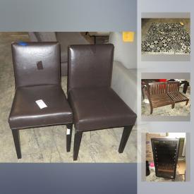 MaxSold Auction: This online auction features leather furniture, restaurant furniture such as booth seating and more, love seat, video screen, floor mirror, chef aprons and celebrity chef jackets, area rug, wall art, tables, red lacquer dresser, wine fridge, golf net, golf clubs, wrestling mat and much more!