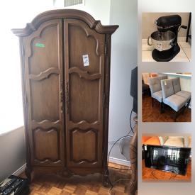 MaxSold Auction: This online auction features Vacuum Cleaner, KitchenAid stand mixer, Sophie Conran tableware, Bar Stool Chairs, Daisy Rock electric guitar, KitchenAid food processor, Decorative Bird, Wooden desk, 46 inch SAMSUNG TV, Beveled Wall Mirror, and much more!