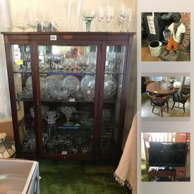 MaxSold Auction: This online auction features collectibles such as Tiffany china, cast iron pieces, Hummel figurines, sterling silver, and large model airplanes, furniture such as Century wood dresser, utility cabinets, cedar chest, and captain’s desk, cast iron wood stove, Amana refrigerator, 30” Westinghouse TV, Acorn stairlift, fishing gear, glassware, tools such as Milwaukee drill and hand tools, vintage sports equipment, kitchenware, stemware, books, lamps, vintage toys, and much more!