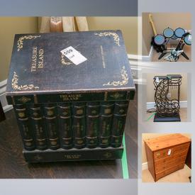 MaxSold Auction: This online auction features furniture such as a desk, cot, vintage cabinet, side table, childrens upholstered armchair, lounger, double decker bed frame, vanity, wood filing cabinet, table, cabinet and more, CDs, jerseys, books, clothing, decor, small kitchen appliances, sports equipment such as gloves, rollerblades, wetsuit, hockey skate, lacrosse sticks and more, golf shoes, video games, bar fridge, electronics, cameras, frames and much more!