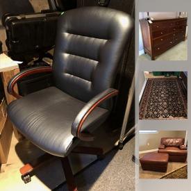 MaxSold Auction: This online auction features Thomasville Dresser, Sony Bravia TV, Thomasville Nightstands, Ottomans, Office Desk, Crate and Barrel Credenza, Leather Armchair, Bissell Rug Cleaner and much more!