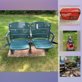 MaxSold Auction: This online auction features vintage cameras such as a Kobena 421, a Minolta Rokker, and a Nike AF 6006, yard maintenance machines such as a Toro blower vac, Greenworks electric snow shovel, and a Briggs & Stratton mower, furniture such as tables, dining room chairs, chairs by Ethan Allen, tufted ottoman, and patio table with chairs, and much more!