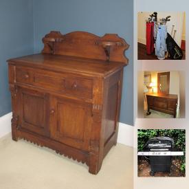 MaxSold Auction: This online auction features A Finely Carved Room Divider, Floor Lamps, Musical instruments: Harmonicas in wood box, recorders. Toys: truck, Cassette Man, tigers, sailors, CD toddler music, Pearl necklace, large Christmas wreath with battery operated lights, Handmade pure Irish table cloths, one set of cotton with lace, Antique candlestick cabinet, Two antique chairs with needlepoint-covered seats, Solid teak credenza, and much more!