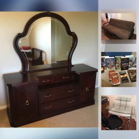 MaxSold Auction: This online auction features Two oak bedroom suites one in a Cherry finish, the other in golden oak, computer desk and chair, futon, living room sofa, end and coffee tables. Robert Bateman prints, Benjamin Chee Chee print and much more!