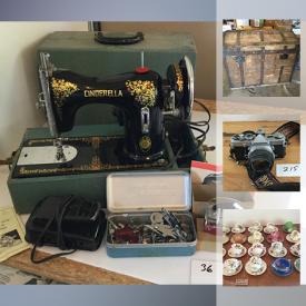 MaxSold Auction: This online auction features ANTIQUE SPRINKLER, CUPS & SAUCERS, HUDSON BAY BLANKET, McCoy, Beswick Disney Mug, Bunnykins Royal Doulton 1936, Antique shoemaker lasts, ELECTROHOME FAN VINTAGE, CINDERELLA SEWING MACHINE VINTAGE, Pyrex, BOSE SPEAKERS, STEAMER TRUNK, SPIROGRAPHS and much more!