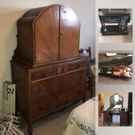 MaxSold Auction: This online auction features a vintage rosewood bedroom set, vintage toys, antique marbles, Sterling Silver Flatware, Earl Cacho Signed Prints, vintage shoe polishing stand, Stetson hats, vintage pocket knives and much more!